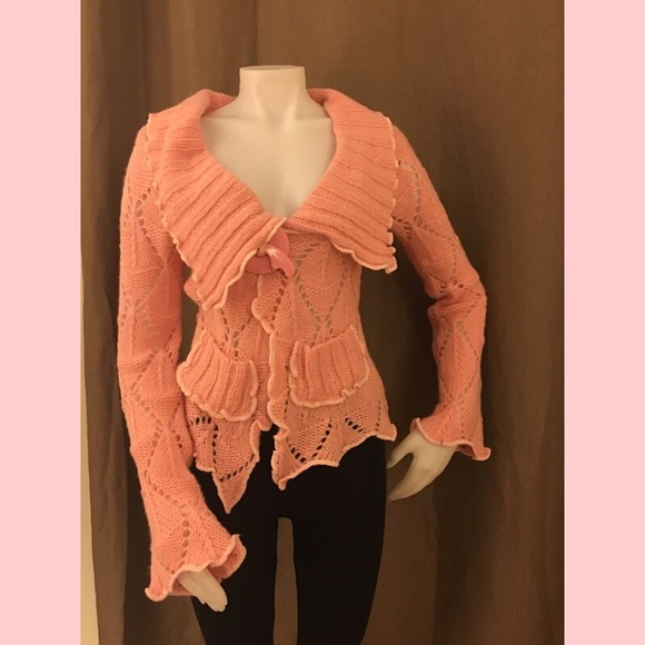 Sold❌❌❌New pink sweater cardigan removable button - Picture 2 of 7
